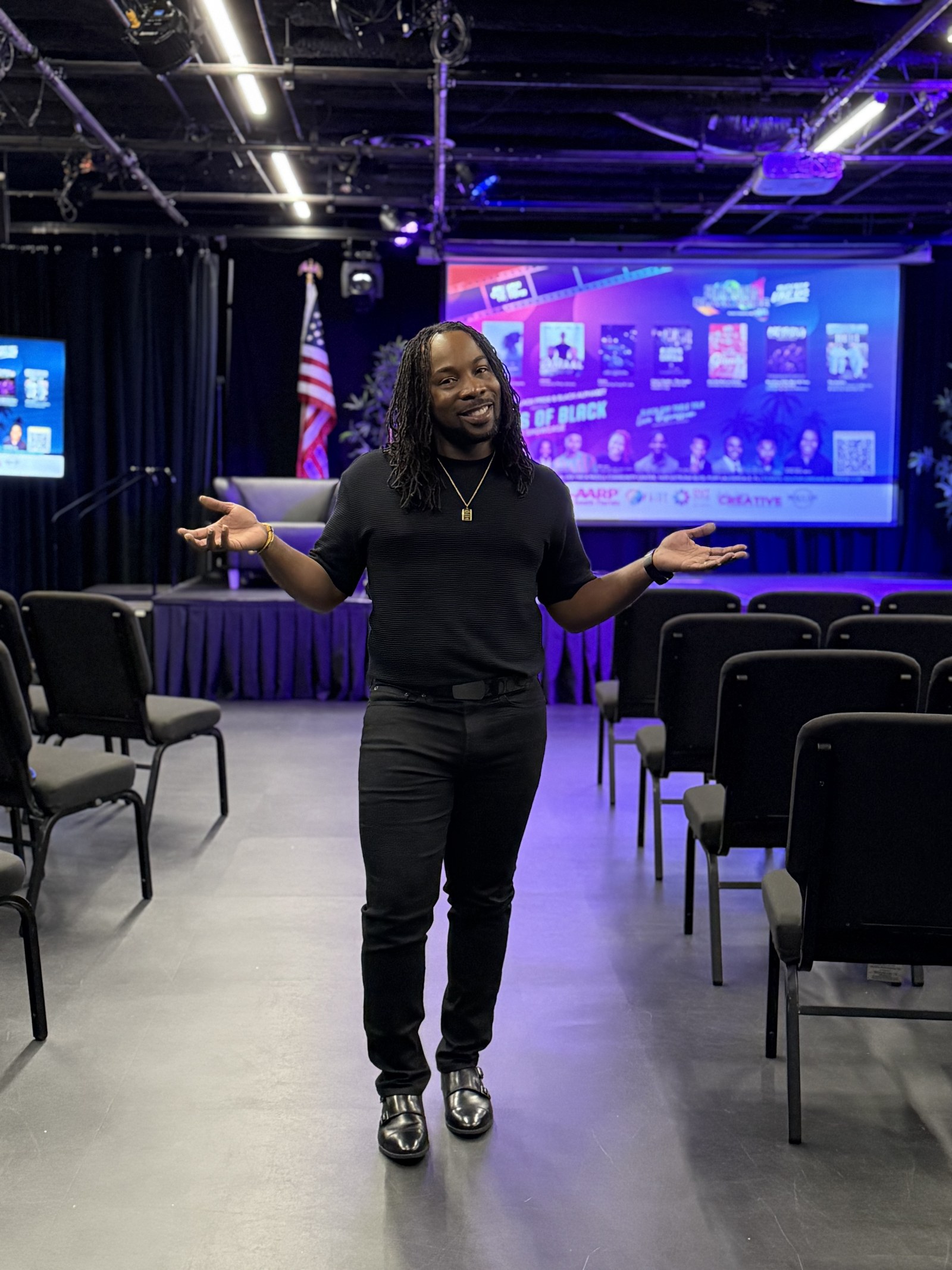 Kenan Cooper-Gilmore speaking on a panel